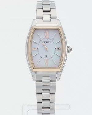 SEIKO LUKIA GROW AW RECOMMENDED COLOR "GARNET GLOW" SILVER WOMEN WATCH SSQW076
