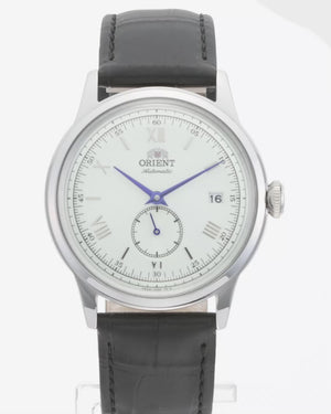 ORIENT BAMBINO AUTOMATIC LEATHER STRAP SILVER MEN WATCH RN-AP0104S