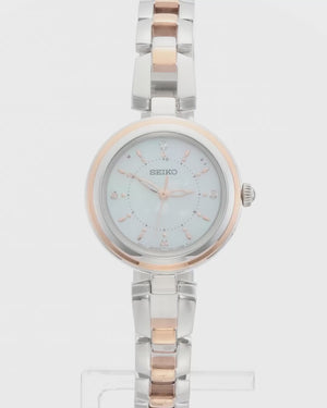 SEIKO SELECTION 2025 SAKURA BLOOMING LIMITED EDITION SILVER & PINK GOLD WOMEN WATCH SWFH142