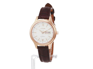 CITIZEN COLLECTION AUTOMATIC MECHANICAL BROWN LEATHER STRAP LADIES WATCH PD7152-08A