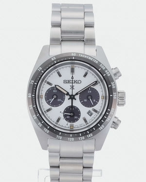 SEIKO PROSPEX SPEEDTIMER SOLAR BLACK & WHITE 2026 MODEL MEN WATCH SBDL125