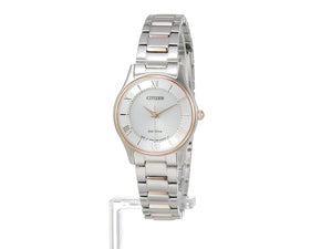 CITIZEN COLLECTION ECO-DRIVE SOLAR THIN MODEL SILVER STRAP & DIAL LADIES WATCH EM0404-51A