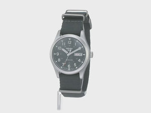 SEIKO 5 SPORTS FIELD "SPORTS STYLE" NYLON STRAP GREY & BLUE MEN WATCH SBSA115