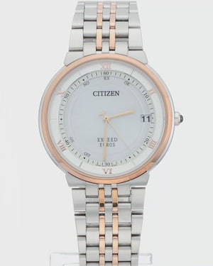 CITIZEN EXCEED EUROS SERIES ANALOG GOLDEN & PEARL COLOR MEN WATCH CB3024-52W