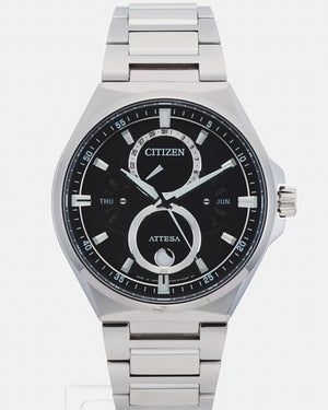CITIZEN ATTESA ACT LINE ECO DRIVE MOON PHASE SILVER MEN WATCH (LIMITED EDITION) BU0060-68E