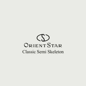 ORIENT STAR CLASSIC SEMI-SKELETON OPEN HEART LIGHT BLUE DIAL MEN WATCH RK-AT0203L