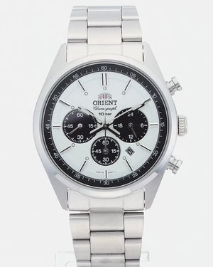 ORIENT NEO70'S SOLAR PANDA SILVER & MILKY WHITE MEN WATCH WV0041TX