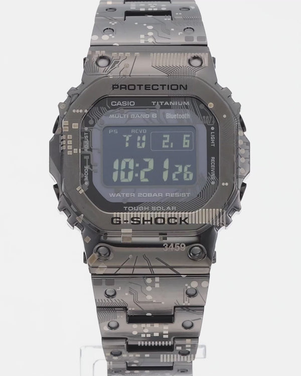 CASIO G-SHOCK BLUETOOTH FULL METAL RADIO SOLAR TITANIUM BLACK DIGITAL ...