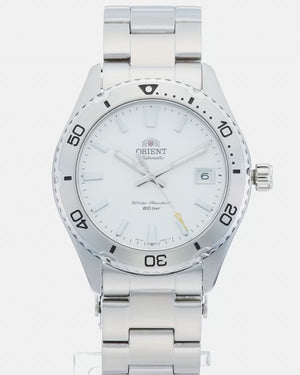 ORIENT MAKO 40 AUTOMATIC DIVERS SILVER & WHITE MEN WATCH RN-AC0Q03S