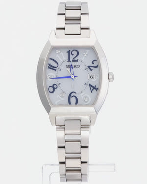SEIKO LUKIA STANDARD COLLECTION TONNEAU-SHAPED SILVER WOMEN WATCH SSVW213