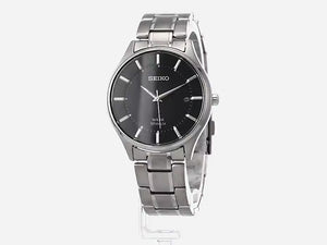 SEIKO SELECTION SOLAR SILVER & BLACK MEN WATCH SBPX103