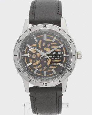 SEIKO PRESAGE STYLE 60'S SERIES AUTOMATIC BROWN LEATHER STRAP MEN WATCH SARY257