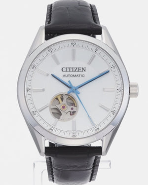 CITIZEN COLLECTION MECHANICAL AUTOMATIC OPEN HEART SILVER DIAL MEN WATCH NH9111-11B