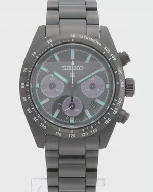 SEIKO PROSPEX SPEEDTIMER SOLAR CHRONOGRAPH BLACK MEN WATCH SBDL103