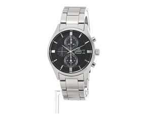ORIENT SOLAR CHRONOGRAPH SILVER & BLACK MEN WATCH RN-TY0002B