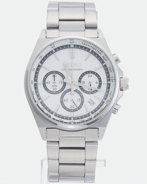 SEIKO SELECTION S SERIES STAINLESS STEEL CHRONOGRAPH SILVER MEN WATCH SBTR031