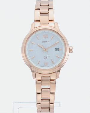 ORIENT IO NATURAL & PLAIN SOLAR PINK GOLD WOMEN WATCH RN-WG0419S