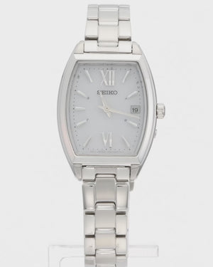 SEIKO SELECTION S SERIES TONNEAU-SHAPED RADIO WAVE SILVER WOMEN WATCH SWFH125
