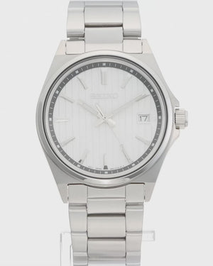 SEIKO SELECTION S SERIES STAINLESS STEEL SILVER & WHITE MEN WATCH SBTH001