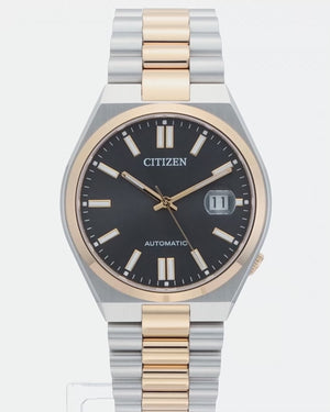 CITIZEN TSUYOSA COLLECTION AUTOMATIC SILVER & DARK MEN WATCH NJ0154-80H