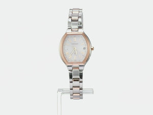 CITIZEN XC BASIC COLLECTION HAPPY FLIGHT SERIES ECO-DRIVE PINK GOLD & SILVER LADIES WATCH ES9364-57W
