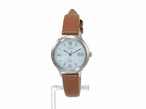 ORIENT IO SOLAR BROWN LEATHER STRAP WHITE DIAL WOMEN WATCH RN-WG0413S