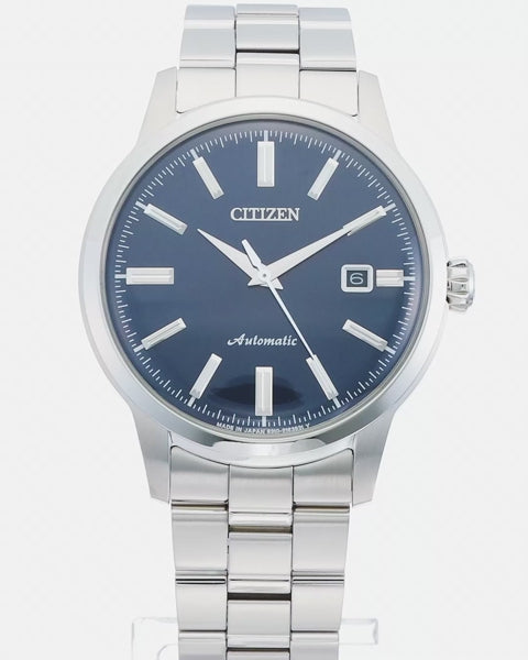 CITIZEN COLLECTION CLASSICAL SERIES MECHANICAL SILVER STRAP BLUE 