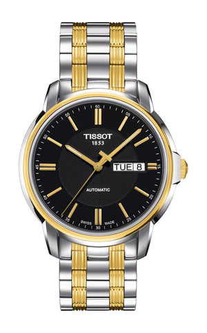 TISSOT T-CLASSIC AUTOMATICS III SILVER & GOLD 39 MM MEN WATCH T065.430.22.051.00