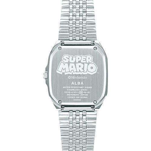 ROOK JAPAN:ALBA マリオワールド コラボレーション スーパーファミコンマリオデザイン メンズ シルバー ACCK425,Fashion Watch,ALBA(アルバ)