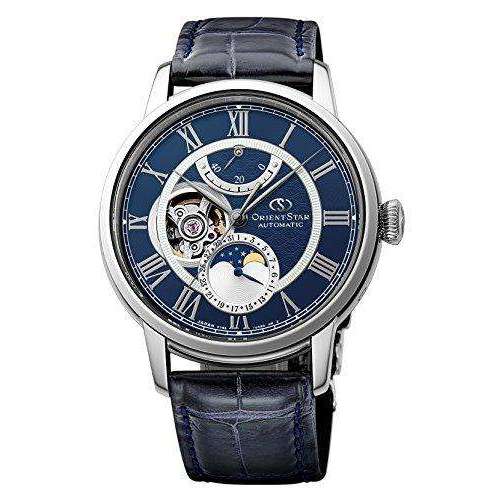 ROOK JAPAN:ORIENT STAR MOON PHASE MECHANICAL NAVY MEN WATCH RK-AM0002L,JDM Watch,Orient Moon Phase