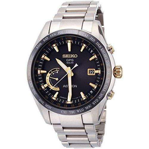 ROOK JAPAN:SEIKO ASTRON GPS SOLAR RADIO WAVE TITANIUM BLACK DIAL MEN WATCH SBXB087,JDM Watch,Seiko Astron