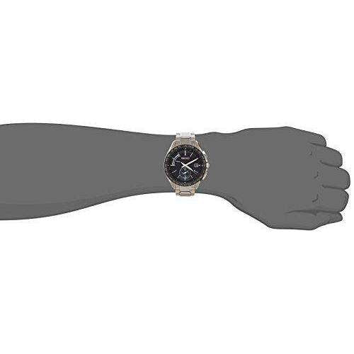 SEIKO BRIGHTZ SOLAR RADIO WAVE DUAL TIME DISPLAY SILVER MEN WATCH 