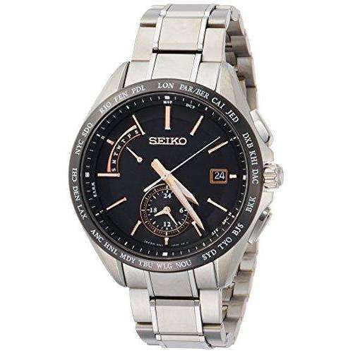 ROOK JAPAN:SEIKO BRIGHTZ SOLAR RADIO WAVE DUAL TIME TITANIUM MODEL SILVER MEN WATCH SAGA243,JDM Watch,Seiko Brightz