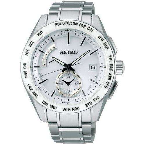 ROOK JAPAN:SEIKO BRIGHTZ SOLAR RADIO WAVE SAPPHIRE GLASS SILVER MEN WATCH SAGA165,JDM Watch,Seiko Brightz