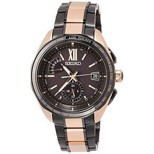 ROOK JAPAN:SEIKO BRIGHTZ SOLAR RADIO WAVE SWAROVSKI LIMITED MODEL BROWN DIAL GOLD MEN WATCH (800 Limited) SAGA270,JDM Watch,Seiko Brightz