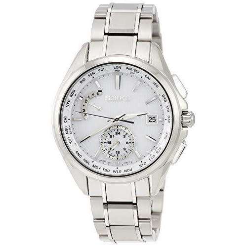 SEIKO BRIGHTZ SOLAR RADIO WAVE TITANIUM DUAL TIME WORLD TIME 