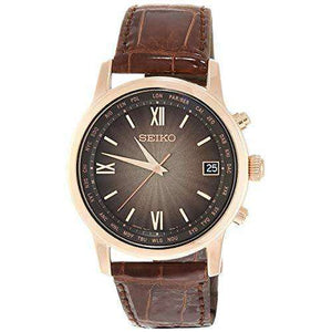 ROOK JAPAN:SEIKO BRIGHTZ SOLAR RADIO WAVE TITANIUM MODEL BROWN LEATHER BAND MEN WATCH SAGZ098,JDM Watch,Seiko Brightz