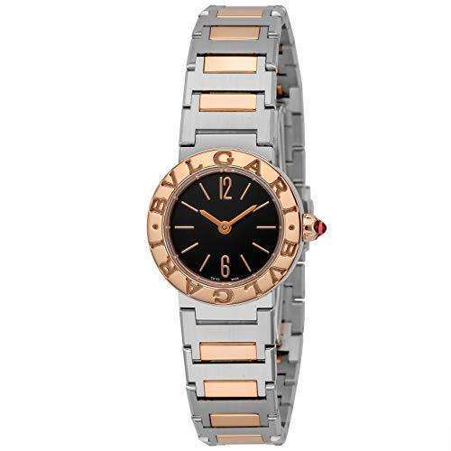 20366円 BVLGARI◇クォーツ腕時計/アナログ/ステンレス/BLK/SLV