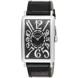 ROOK JAPAN:FRANCK MULLER LONG ISLAND BLACK LEATHER MEN WATCH 1002QZREL-BLK-BLK,Luxury Watch,Franck Muller