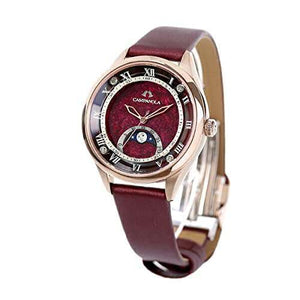 ROOK JAPAN:CAMPANOLA MOON PHASE RED LACQUER PEARL WOMEN WATCH EZ2002-01W,JDM Watch,Campanola