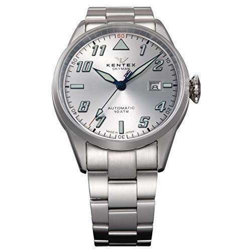 KENTEX SKYMAN PILOT ALPHA MECHANICAL AUTOMATIC SILVER MEN WATCH S688X ...