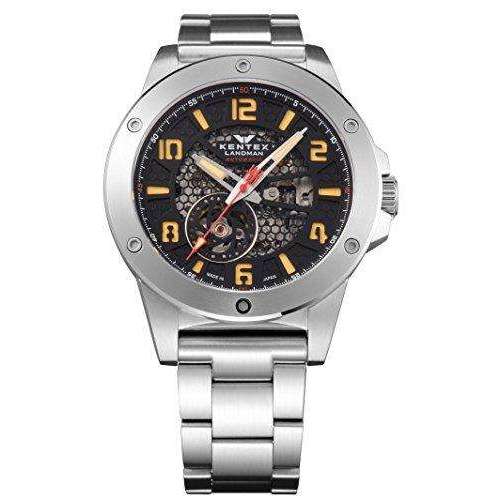 ROOK JAPAN:KENTEX LANDMAN ADVENTURE DATE AUTOMATIC SILVER MEN WATCH S763X-07,JDM Watch,KENTEX(ケンテックス)