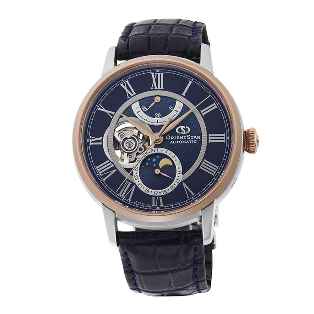 ORIENT STAR CLASSIC COLLECTION MECHANICAL MOON PHASE MEN WATCH (500 LIMITED) RK-AM0009L - ROOK JAPAN
