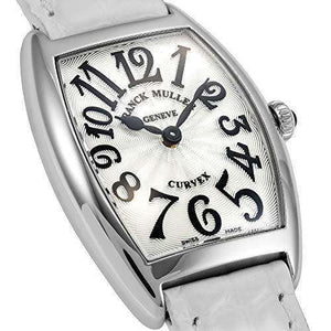 ROOK JAPAN:FRANCK MULLER CINTREES CURVEX WHITE LEATHER WOMEN WATCH 1752B-QZ-SLV-WHT-EN,Luxury Watch,Franck Muller