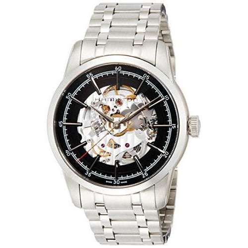 ROOK JAPAN:HAMILTON AMERICAN CLASSIC RAILROAD SKELETON AUTO 42 MM MEN WATCH H40655131,Fashion Watch,Hamilton