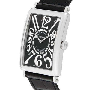 ROOK JAPAN:FRANCK MULLER LONG ISLAND BLACK LEATHER MEN WATCH 1002QZREL-BLK-BLK,Luxury Watch,Franck Muller