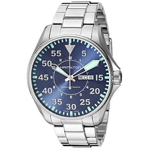 ROOK JAPAN:HAMILTON KHAKI AVIATION PILOT DAY DATE AUTO 46 MM MEN WATCH H64715145,Fashion Watch,Hamilton