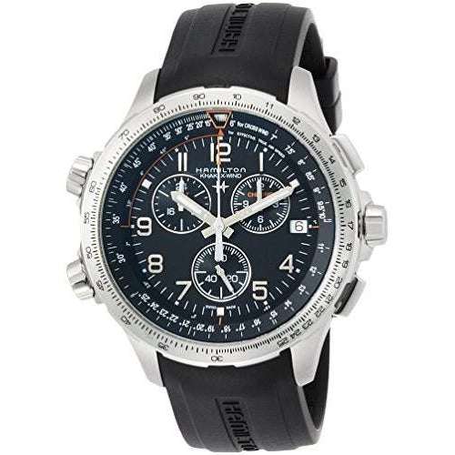 ROOK JAPAN:HAMILTON KHAKI AVIATION X-WIND GMT CHRONO QUARTZ 46 MM MEN WATCH H77912335,Fashion Watch,Hamilton