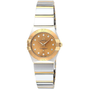 ROOK JAPAN:OMEGA CONSTELLATION QUARTZ 24 MM WOMEN WATCH 123.20.24.60.58.002,Luxury Watch,Omega