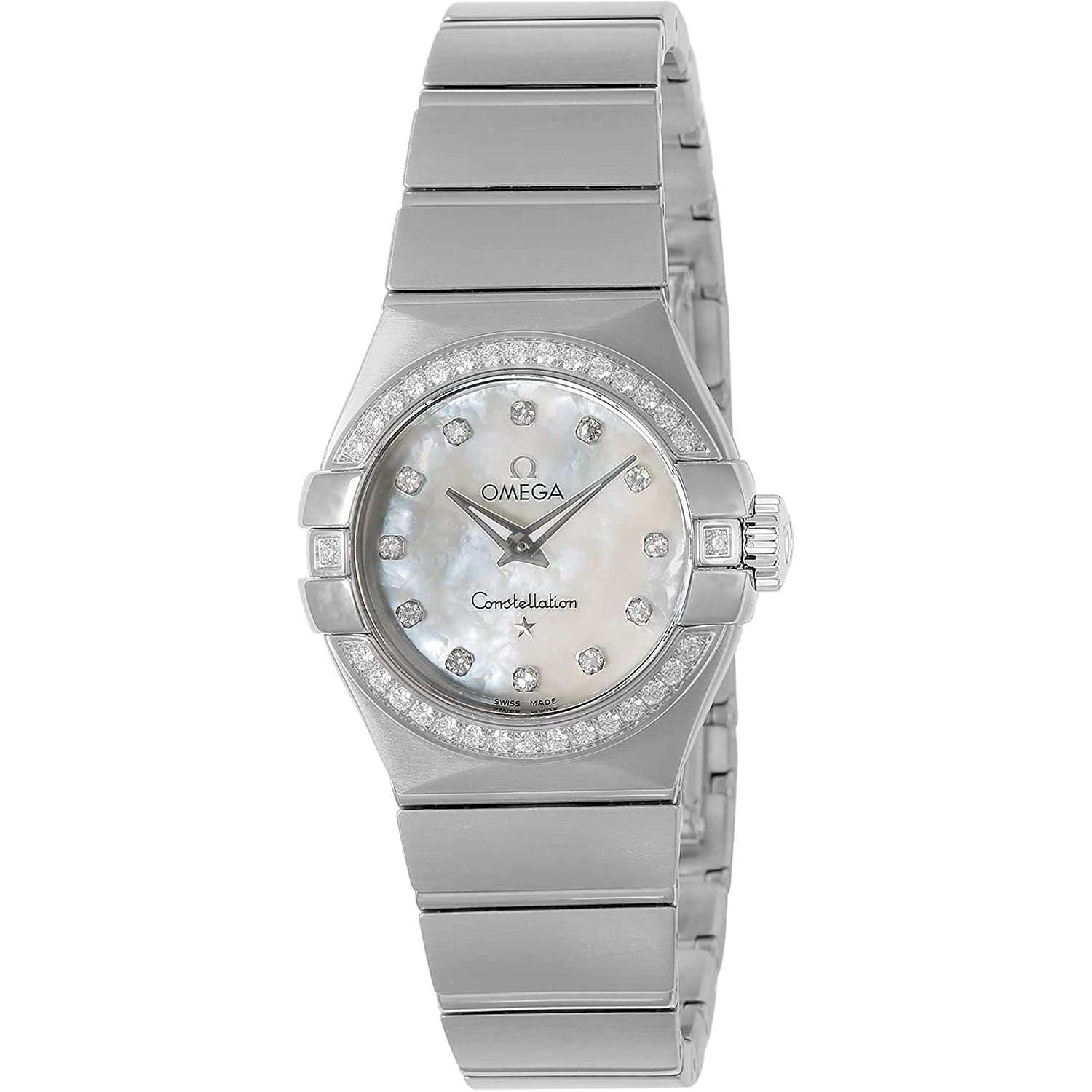 ROOK JAPAN:OMEGA CONSTELLATION QUARTZ 27 MM WOMEN WATCH 123.15.27.60.55.001,Luxury Watch,Omega